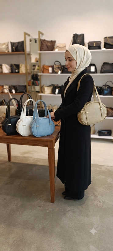 کیف دوشی دستی زنانه دخترانه مدل گرد